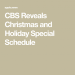 CBS Reveals Christmas And Holiday Special Schedule