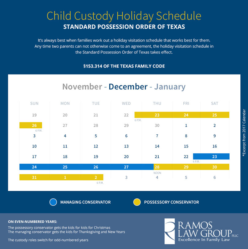 Child Custody Holiday Schedule Read The Ramos Law Group Blog