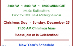 Christmas And New Years Mass Schedule Pro Cathedral Of