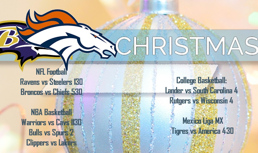 Christmas Football Games Schedule 2016 NFL NCAA Football