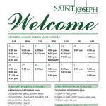 Christmas January Mass Schedule 2014 2015 Saint Joseph