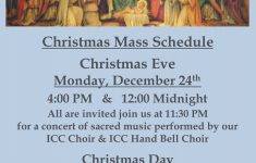 Christmas Mass Schedule 2018