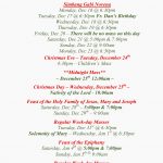 Christmas Mass Schedule 2019 St Mary s Parish Banff