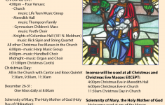 Christmas Mass Schedule For Web 5 Saint Joseph Catholic