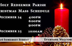 Christmas Mass Schedule Holy Redeemer