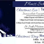 Christmas Mass Schedule Immaculate Conception Parish And