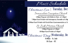 Christmas Mass Schedule Immaculate Conception Parish And