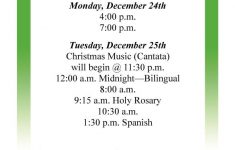 Christmas Mass Schedule Sacred Heart Catholic Church