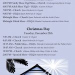 Christmas Mass Schedule Saint John The Evangelist Roman