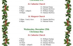 Christmas Mass Schedule St Catharine St Margaret