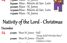 Christmas Mass Schedule St James And St Leo Catholic