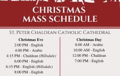 Christmas Mass Schedules Chaldean Catholic Diocese Of St