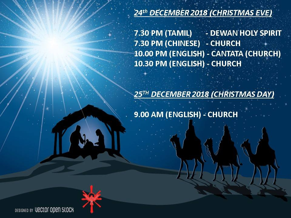 Christmas Mass Times CATHEDRAL OF THE HOLY SPIRIT PENANG