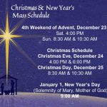 Christmas New Year S Mass Schedule St Anthony