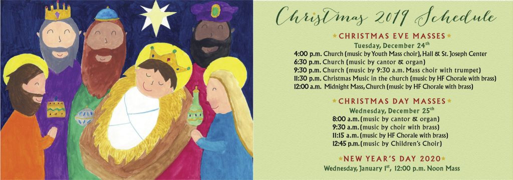 Christmas Schedule 2019 Banner 01 Holy Family Church