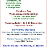 Christmas Schedule Image Pro Cathedral Of The Assumption