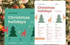 Christmas Schedule Poster Template By EDT Im On Dribbble