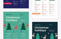 Christmas Schedule Poster Template EPS And AI Poster