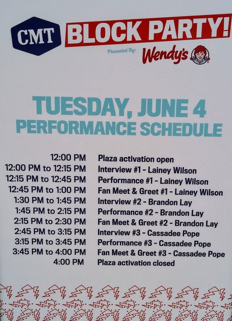 CMT Block Party Schedule For Tuesday 6 4 2020 CMA Fest