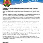 CP Releases 2013 Holiday Train Schedule For Landmark 15th