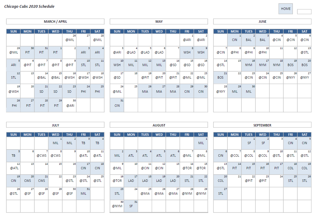 Cubs Release 2020 Schedule With Some Interesting Changes RSN