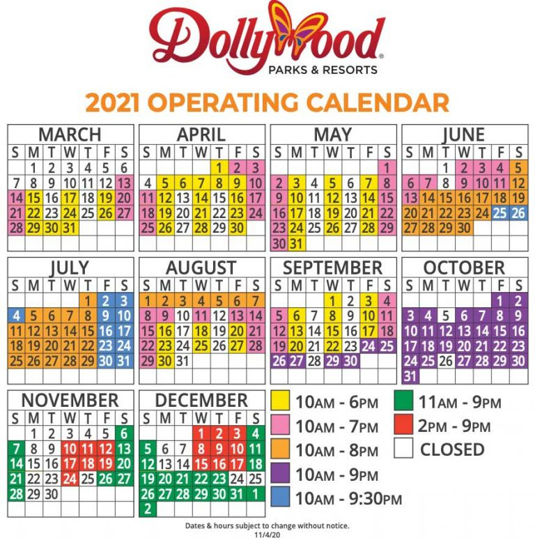 Dollywood Schedule 2021 And Definitive Guide Dates
