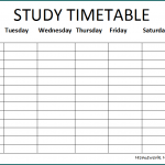 Free Printable Study Schedule Template Bogiolo Study