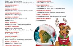 Freeform ABC Family 25 Days Of Christmas Movies Schedule 2018