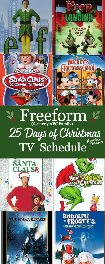 Freeform Schedule 25 Days Of Christmas TV Specials For 