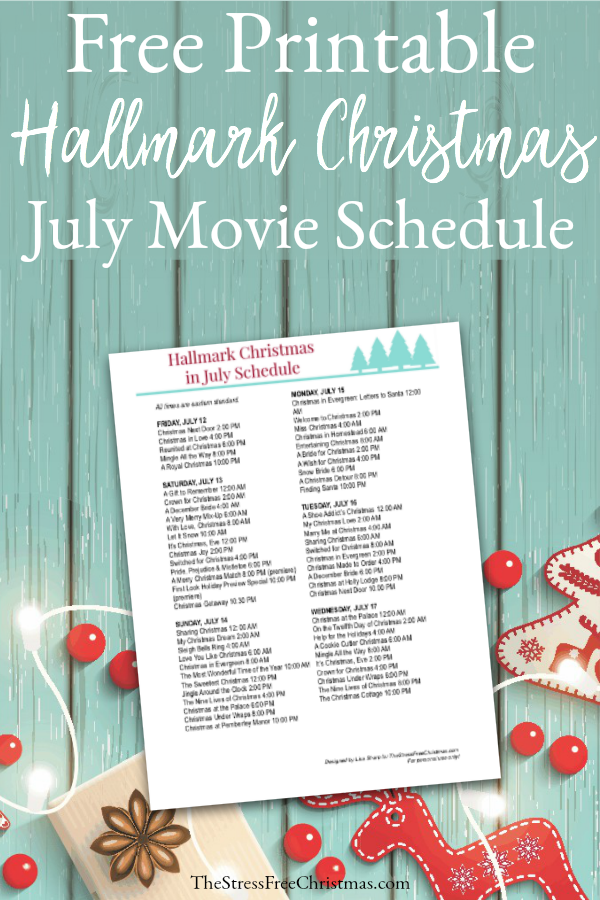 Hallmark Christmas Movies 2021 Printable Schedule 