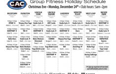 Holiday Schedule Christmas Eve 5am 2pm