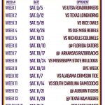 In Need Of A Printable LSU Football Schedule