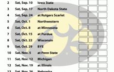Iowa Hawkeyes Printable Football Schedule 2021