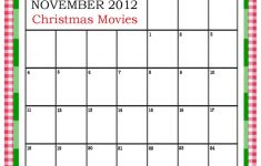 It S A Wonderful Movie November Blank Calendar To Write