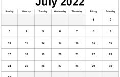 July 2022 Calendar Free Printable Calendar Templates