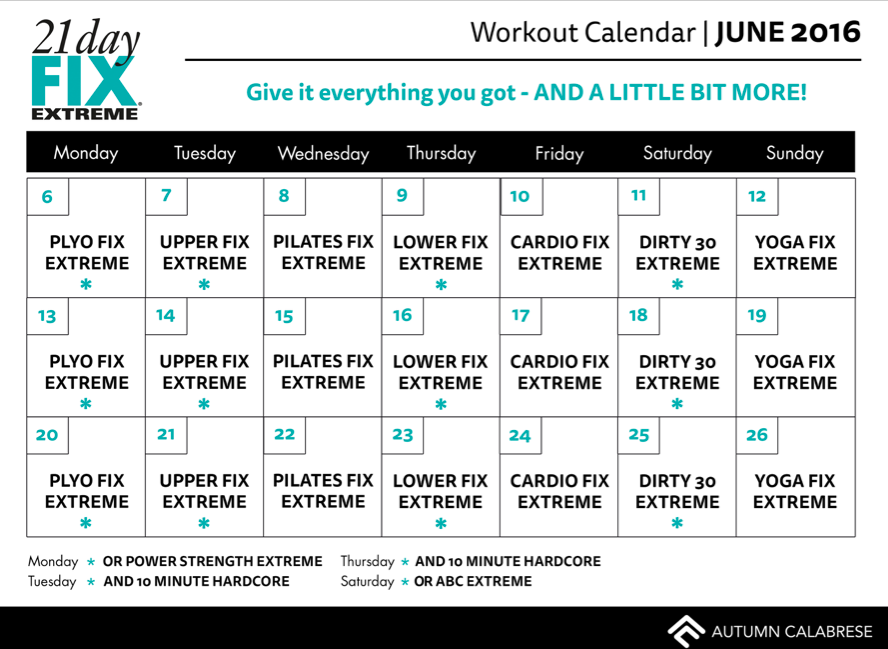 Let s Get Extreme Tips For Success Workout Calendar 