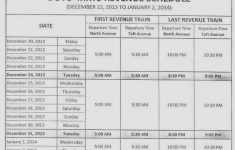 LRT MRT Schedule Christmas Holidays 2013 New Year
