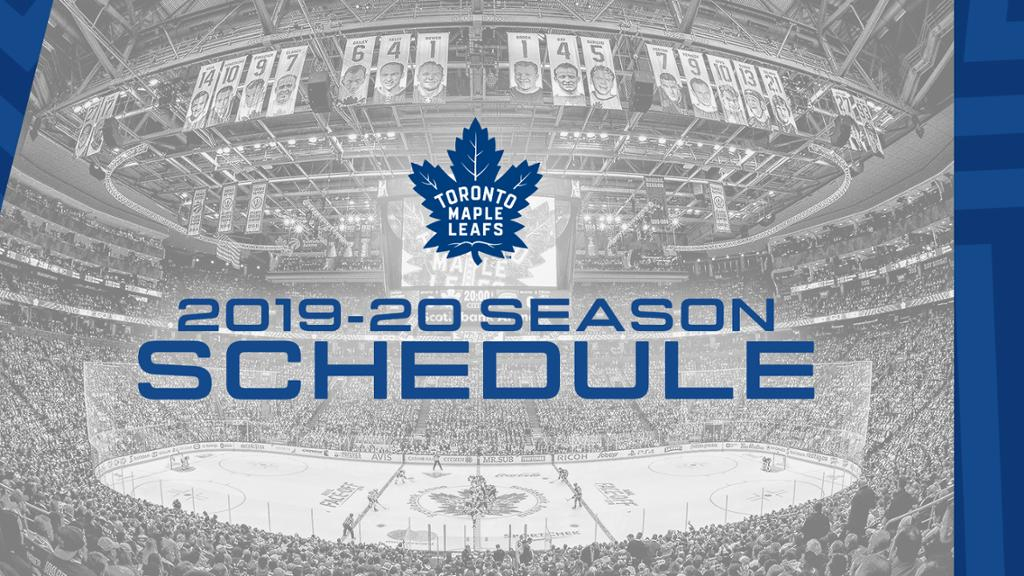 Maple Leafs Announce 2019 20 Regular Season Schedule NHL