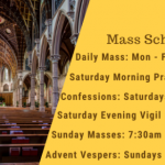 Mass Schedule Advent Holy Name Cathedral Parish Holy