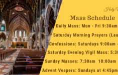 Mass Schedule Advent Holy Name Cathedral Parish Holy