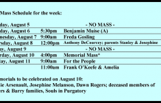 Mass Schedule Holy Redeemer