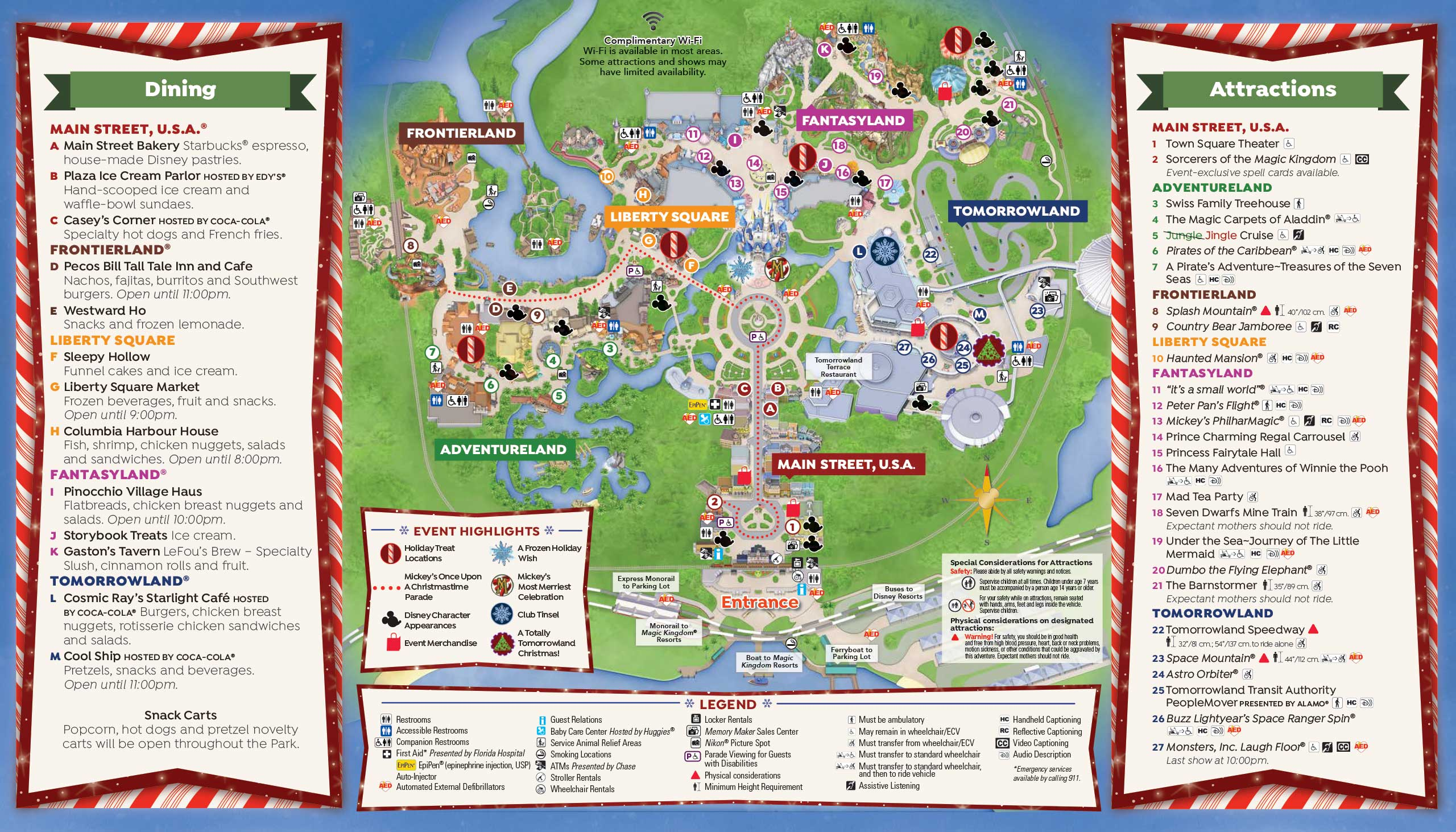 Mickey s Very Merry Christmas Party 2016 Guide Map And 