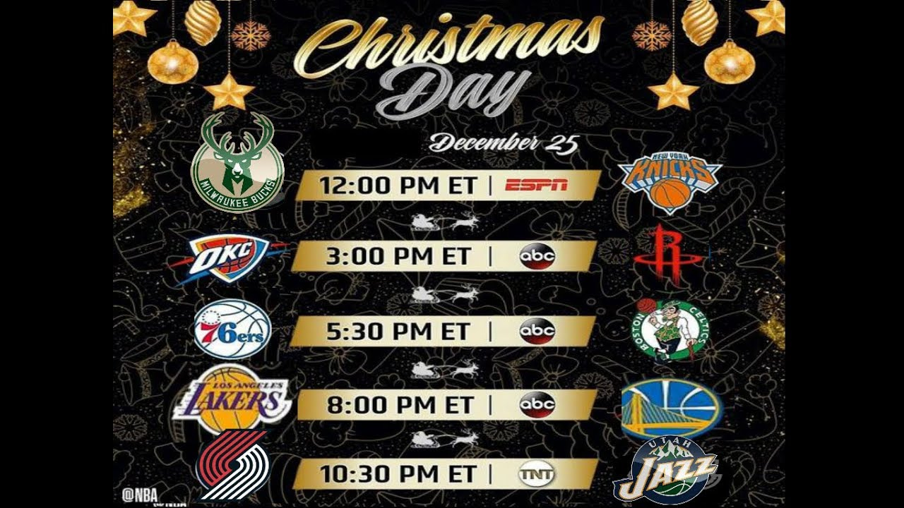NBA Christmas Schedule Released For The 2018 19 Sesaon 