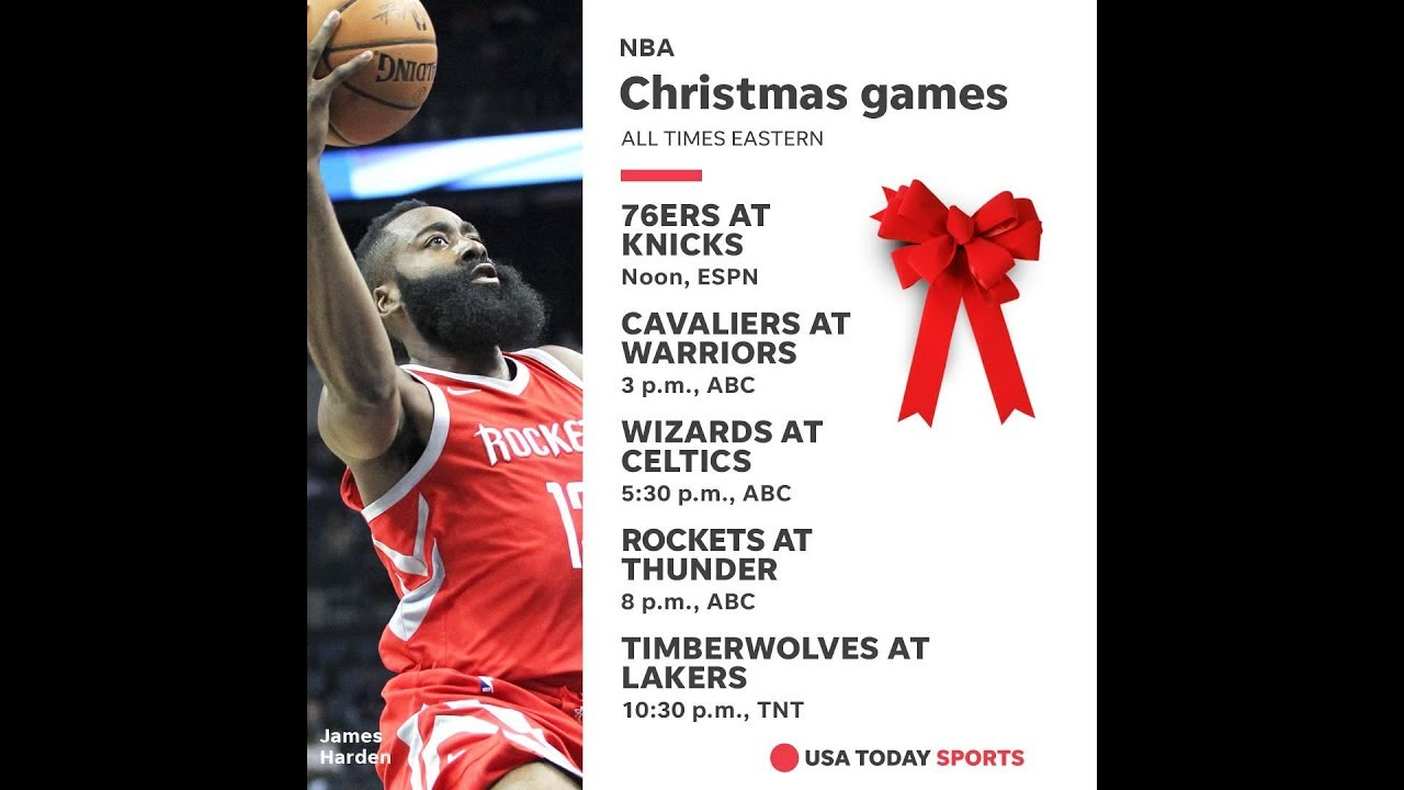 NBA On Christmas Day Schedule TV Info Game by game 