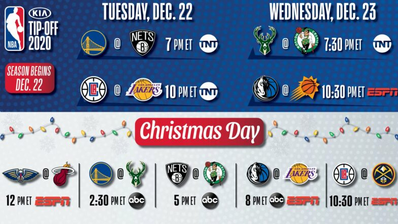 NBA Releases National TV Schedule For Opening Night 