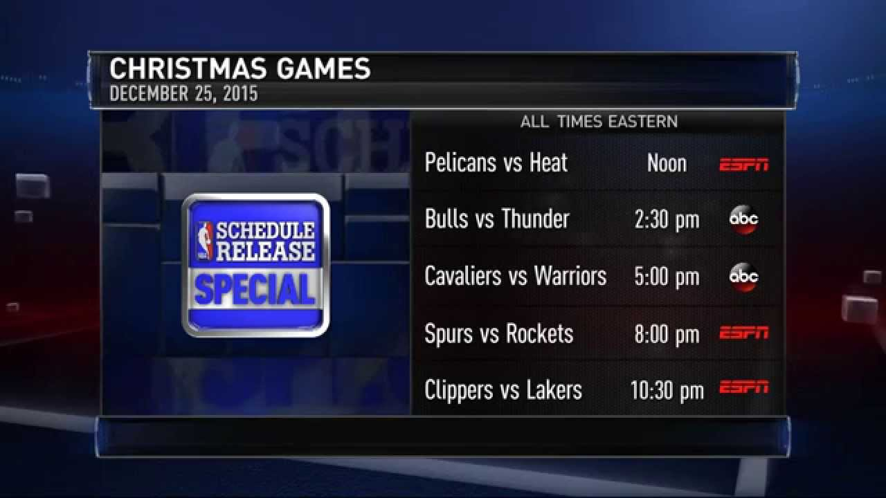 NBA Unveils Christmas Day Schedule 2015 Boosh Sports 