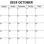 October 2019 Calendar PDF Calendar Pdf Schedule