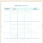 Pet Feeding Schedule PDF Instant Download Printable