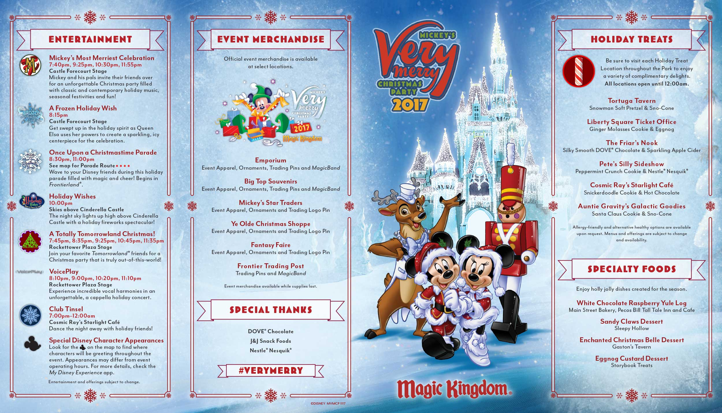 PHOTOS 2017 Mickey s Very Merry Christmas Party Map