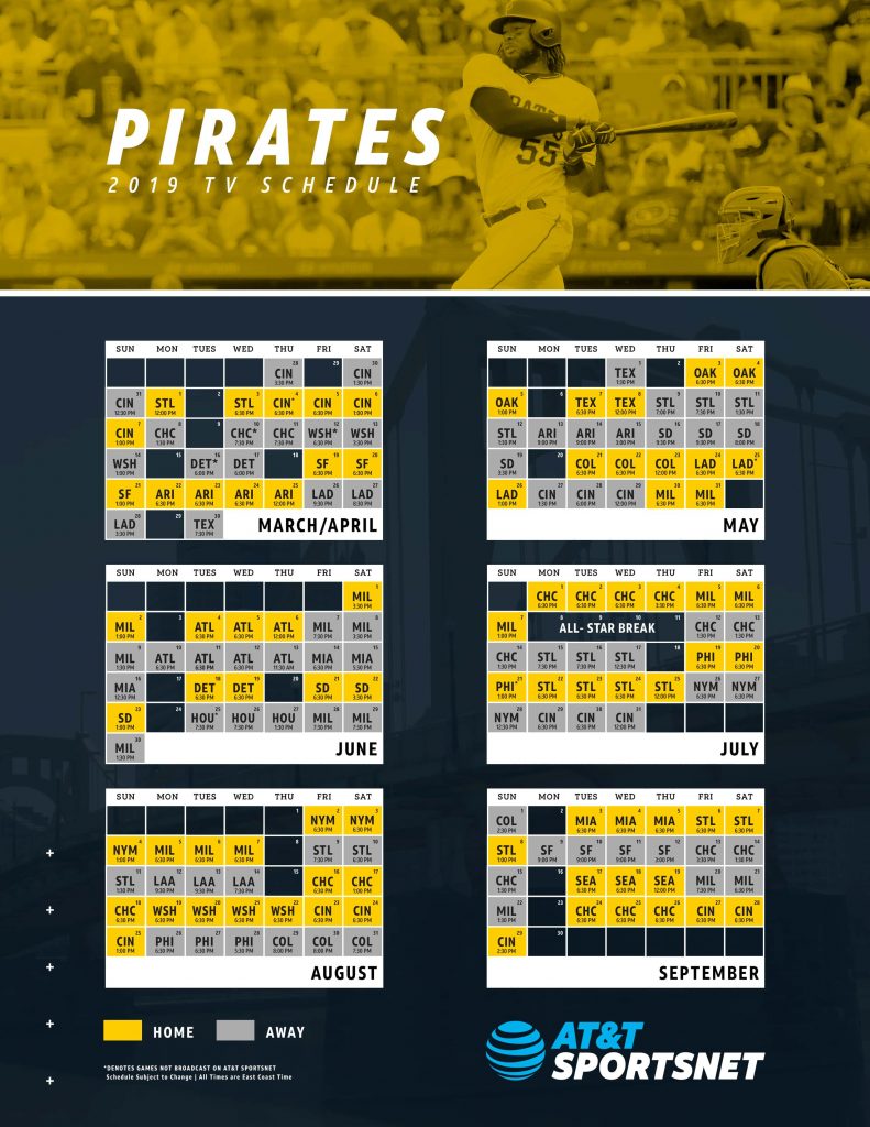 Pirates Schedule AT T SportsNet